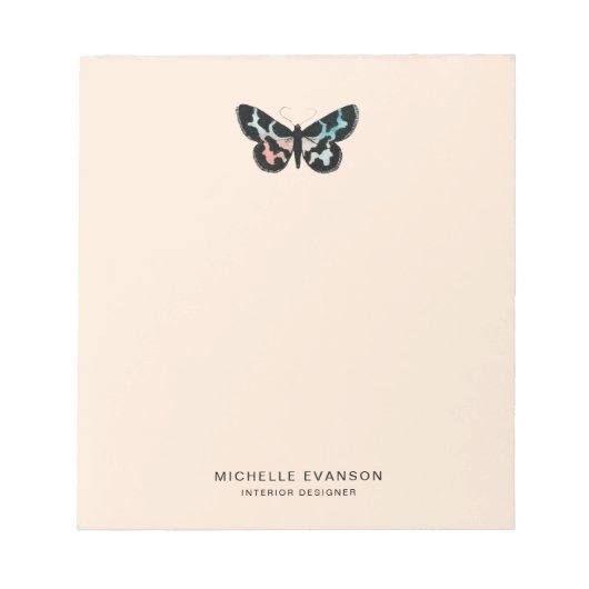 Bloc-note Logo d'aquarelle Papillon Pastel Peach (Devant)