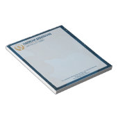 Bloc-note Logo d'avocat de luxe Navy Look, pour professionn (Incliné)