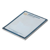 Bloc-note Logo d'avocat de luxe Navy Look, pour professionn (Tourné)