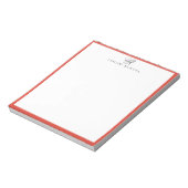 Bloc-note Logo de chapeau de chef cadre rouge (Tourné)