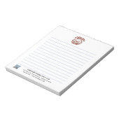 Bloc-note Logo de club de golf et code QR ligné     (Tourné)