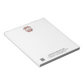 Bloc-note Logo de club de golf et code QR non ligné (Incliné)