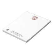 Bloc-note Logo de club de golf et code QR non ligné (Tourné)