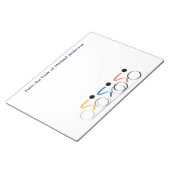 Bloc-note Logo de course à vélo Personnalisé (Incliné)
