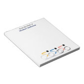 Bloc-note Logo de course à vélo Personnalisé (Incliné)