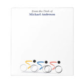 Bloc-note Logo de course à vélo Personnalisé (Devant)