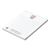 Bloc-note Logo de golf et code QR alignés     (Tourné)