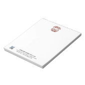 Bloc-note Logo de golf et code QR non ligné (Tourné)