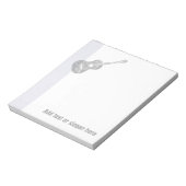 Bloc-note Logo de guitare et Slogan (Tourné)