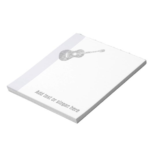 Bloc-note Logo de guitare et Slogan (Tourné)