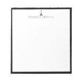 Bloc-note Logo de la Tour Eiffel Cadre Noir (Devant)