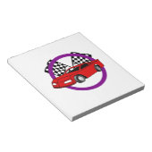 Bloc-note Logo de la voiture de course (Incliné)
