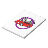 Bloc-note Logo de la voiture de course (Tourné)