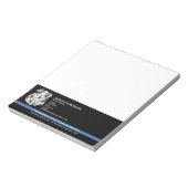 Bloc-note Logo de l'agent de police du département de l'appl (Tourné)
