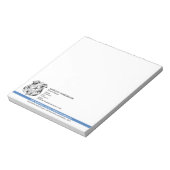 Bloc-note Logo de l'agent de police du département de l'appl (Tourné)