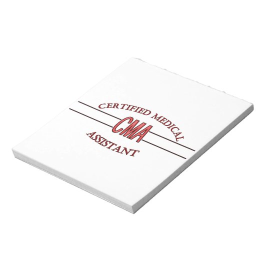 Bloc-note LOGO de l'Assistant Médicale certifié CMA (Tourné)
