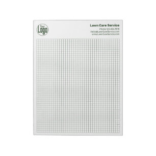 Bloc-note Logo de l'entreprise Calcpad Graphique Grille Vert