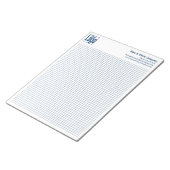 Bloc-note Logo de l'entreprise Calcpad Grille Bleue Graphiqu (Incliné)