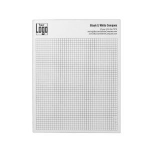 Bloc-note Logo de l'entreprise Calcpad Grille Graphique Noir