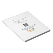 Bloc-note logo de l'entreprise de révision Google Scan QR re (Incliné)