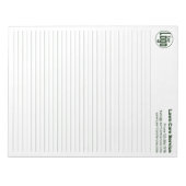 Bloc-note Logo de l'entreprise Green Lines College Rule (Devant)