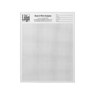 Bloc-note Logo de l'entreprise Grille noire Identifiant de p