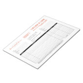 Bloc-note Logo de l'entreprise joaillerie personnalisée bon  (Incliné)