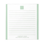 Bloc-note Logo de l'entreprise personnalisée Nom commercial (Devant)