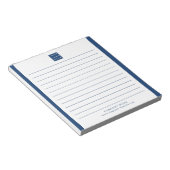 Bloc-note Logo de l'entreprise personnalisée Nom commercial  (Incliné)