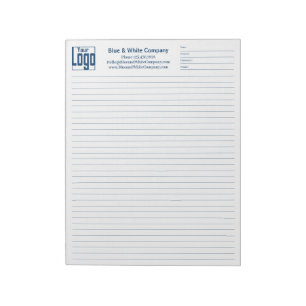 Bloc-note Logo de l'entreprise Règle du Collège Bleu Identif