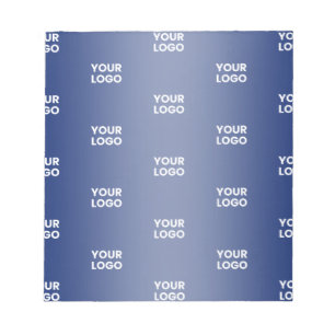 Bloc-note Logo de l'entreprise répétitif Dégradé de bleu m