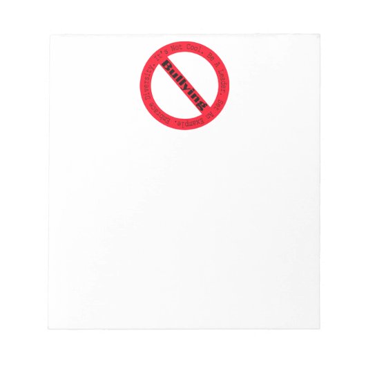 Bloc-note Logo de lutte contre l'intimidation par Shirley Ta (Devant)