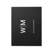 Bloc-note Logo de marque noire | Entreprise (Tourné)