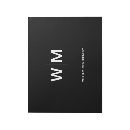 Bloc-note Logo de marque noire | Entreprise (Tourné)