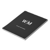 Bloc-note Logo de marque noire | Entreprise (Tourné)