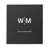 Bloc-note Logo de marque noire | Entreprise (Devant)