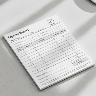 Bloc-note Logo de remboursement simple des dépenses d'entrep