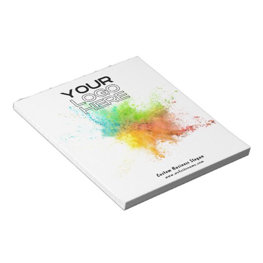 Bloc-note Logo de votre entreprise (Incliné)