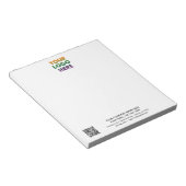 Bloc-note Logo d'entreprise et code QR non alignés (Incliné)