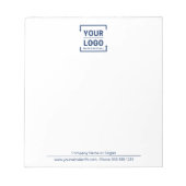 Bloc-note Logo d'entreprise et de bureau commercial (Devant)