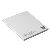 Bloc-note Logo d'entreprise moderne QR Code gris clair (Incliné)