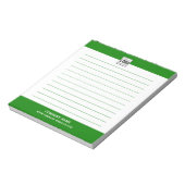 Bloc-note Logo d'entreprise Nom de l'entreprise Ligne verte  (Tourné)