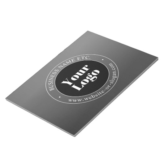 Bloc-note Logo d'entreprise ou design & texte modifiable (Incliné)