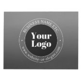 Bloc-note Logo d'entreprise ou design & texte modifiable (Devant)