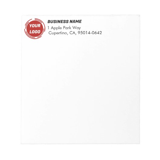 Bloc-note Logo d'entreprise PERSONNALISABLE (Devant)