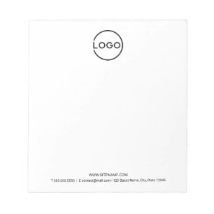 Bloc-note Logo d'entreprise personnalisé avec texte personna