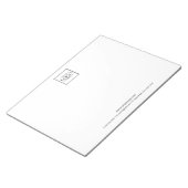 Bloc-note Logo d'entreprise personnalisé avec texte personna (Incliné)