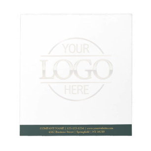 Bloc-note Logo d'entreprise personnalisé Fond simple moderne