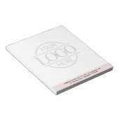 Bloc-note Logo d'entreprise personnalisé Fond simple moderne (Incliné)
