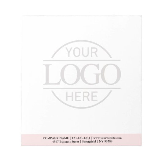 Bloc-note Logo d'entreprise personnalisé Fond simple moderne (Devant)